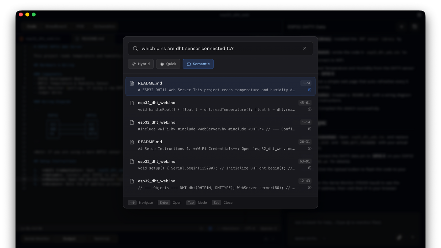 Semantic search in Embedr